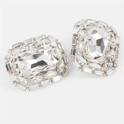 Oversized Crystal Square Studs