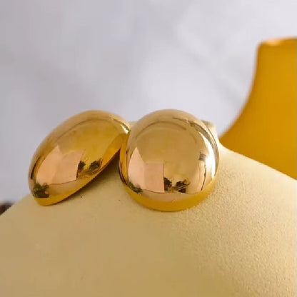 Luna Statement Oval Studs