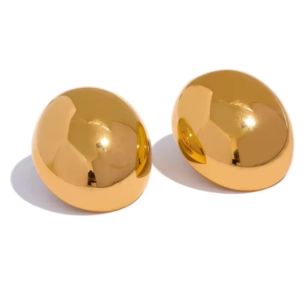 Luna Statement Oval Studs