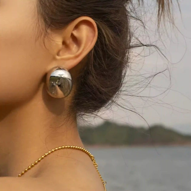 Luna Statement Oval Studs