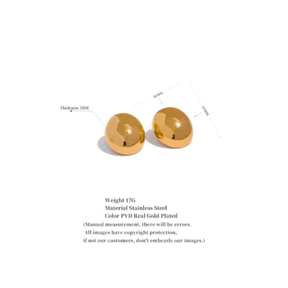 Luna Statement Oval Studs