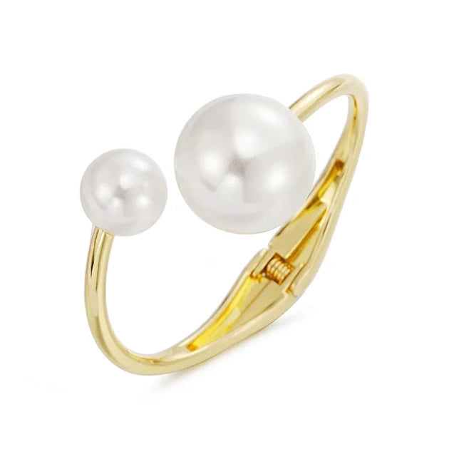 18k Gold Plated Pearl Ball Bracelet -