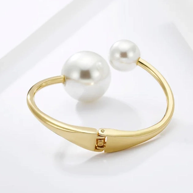 18k Gold Plated Pearl Ball Bracelet -