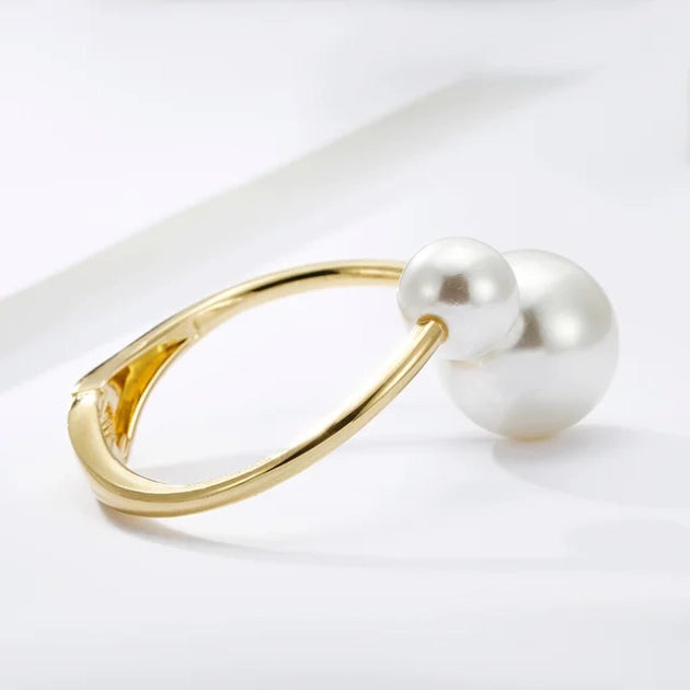 18k Gold Plated Pearl Ball Bracelet -