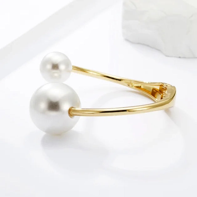 18k Gold Plated Pearl Ball Bracelet -