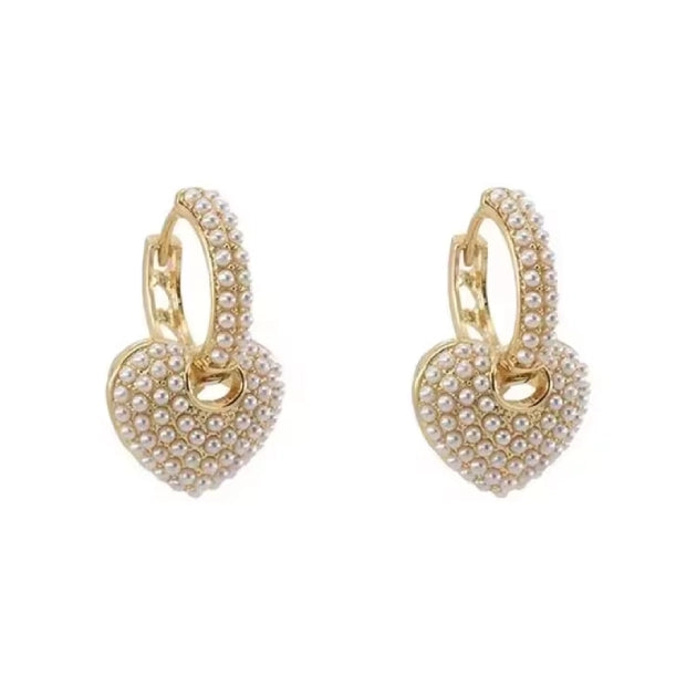 Versatile Pearl Hoops and drops ( Dual Use) - 18k Gold Plated