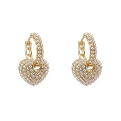 Versatile Pearl Hoops and drops ( Dual Use) - 18k Gold Plated
