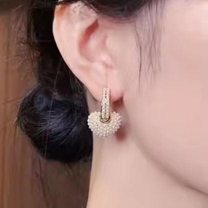 Versatile Pearl Hoops and drops ( Dual Use) - 18k Gold Plated