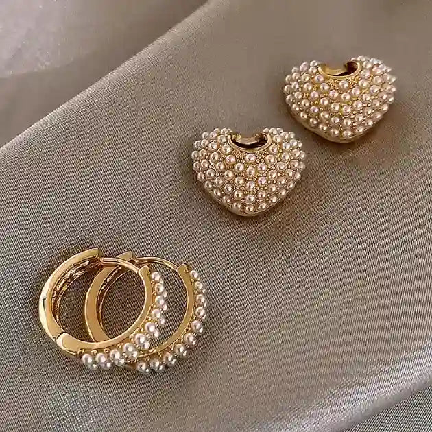 Versatile Pearl Hoops and drops ( Dual Use) - 18k Gold Plated
