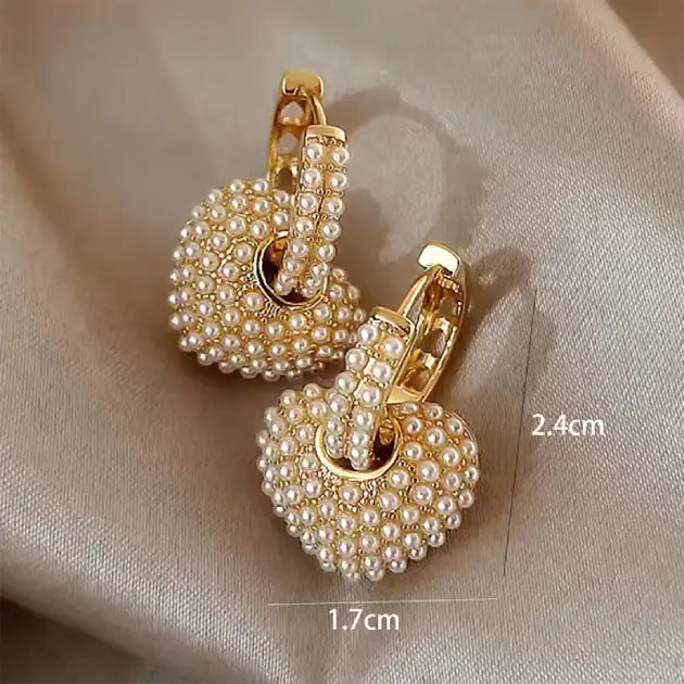 Versatile Pearl Hoops and drops ( Dual Use) - 18k Gold Plated