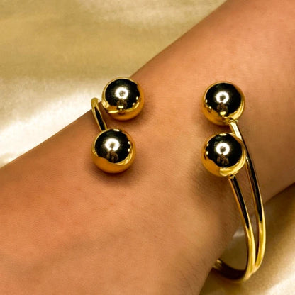 Quad Bead Cuff Bracelet