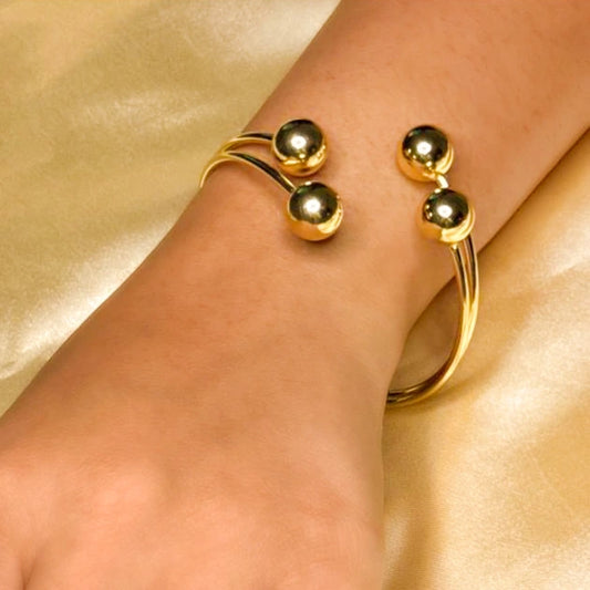 Quad Bead Cuff Bracelet