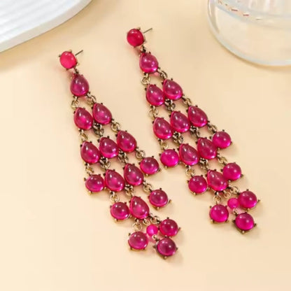 Multi Coloured Multi Layered Chandelier Earring