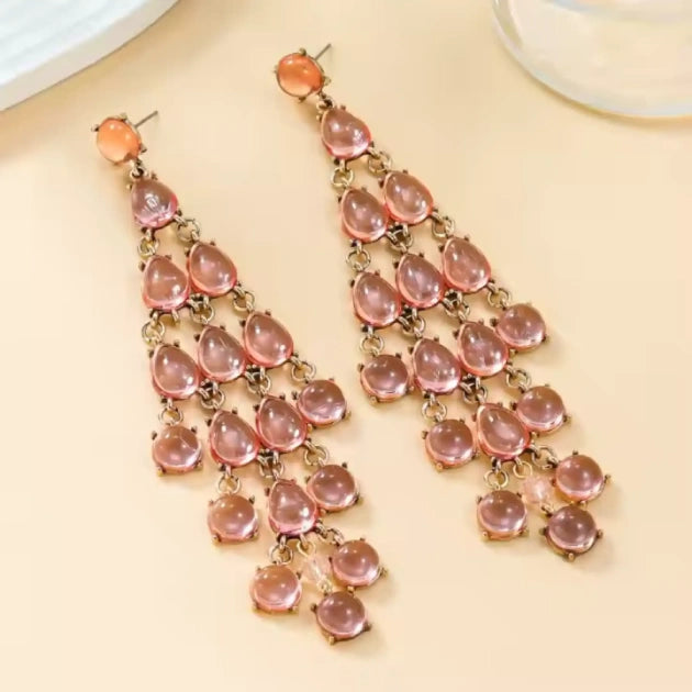Multi Coloured Multi Layered Chandelier Earring