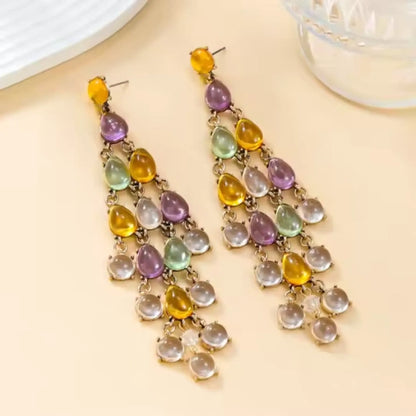 Multi Coloured Multi Layered Chandelier Earring