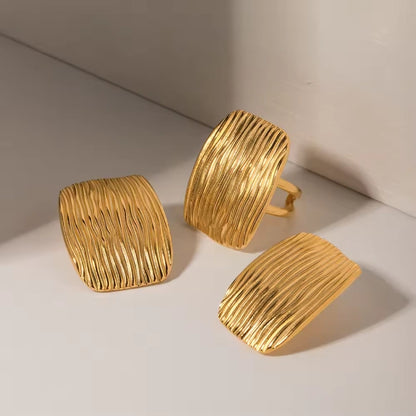 Rectangular Textured Jewellery Set