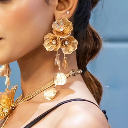 Luxe Blooming Statement Danglers