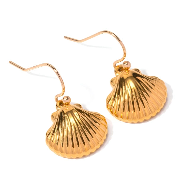 Sea Shell Hoops