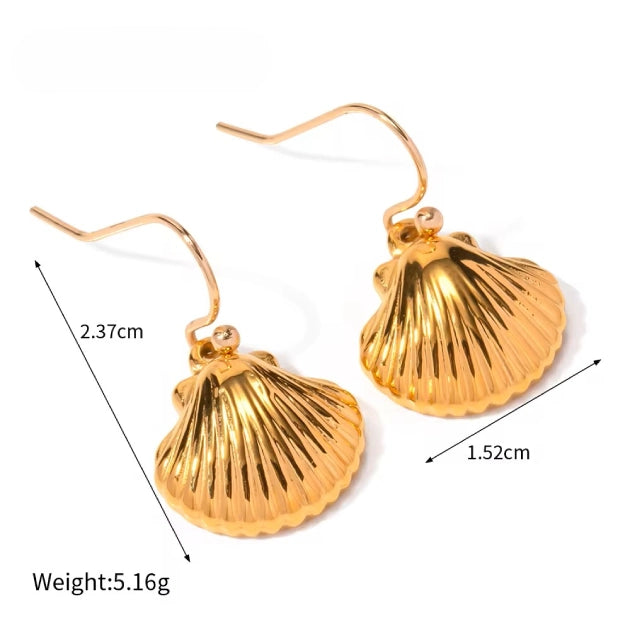 Sea Shell Hoops