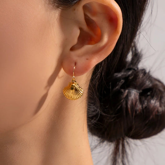Sea Shell Hoops