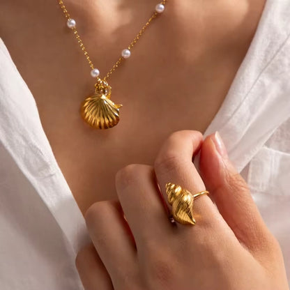 Shankh Statement Ring