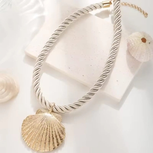 Shell Holiday Chord Necklace