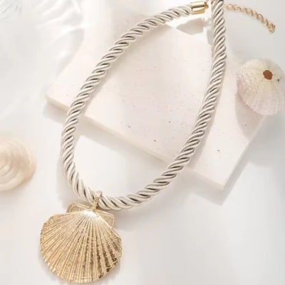 Shell Holiday Chord Necklace