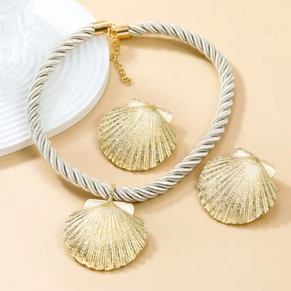 Shell Holiday Chord Necklace