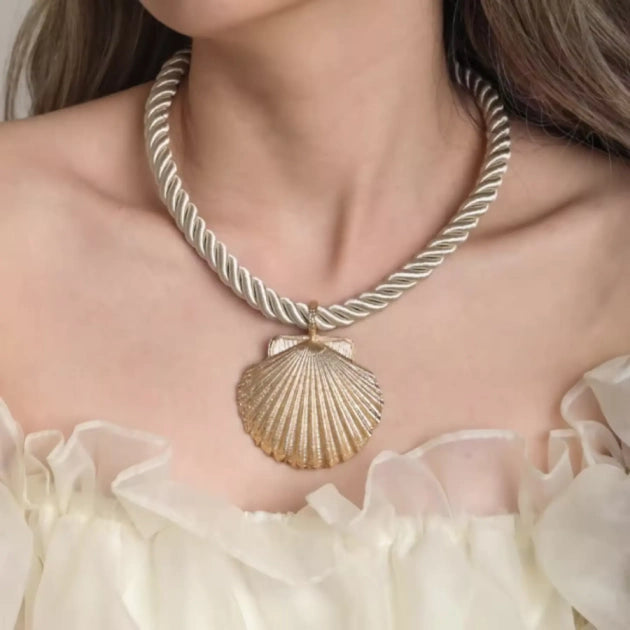Shell Holiday Chord Necklace