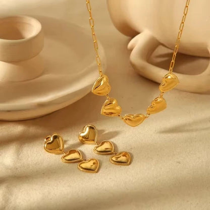 Smooth Little Hearts Jewellery Set