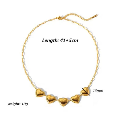 Smooth Little Hearts Jewellery Set