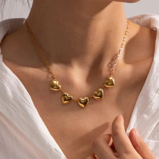 Smooth Little Hearts Jewellery Set