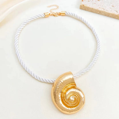Snail Holiday Chord Necklace