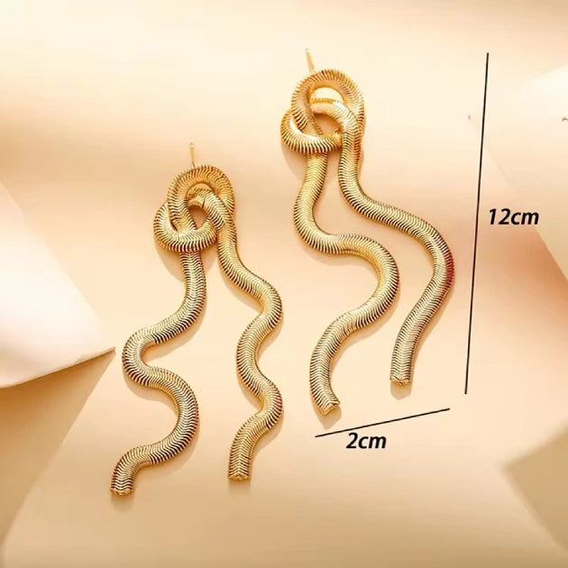 Snake Chain Long Earring