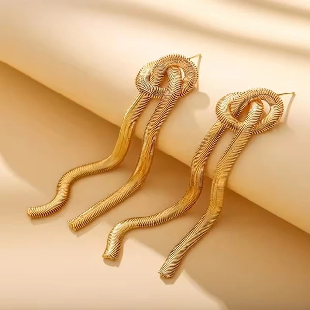 Snake Chain Long Earring