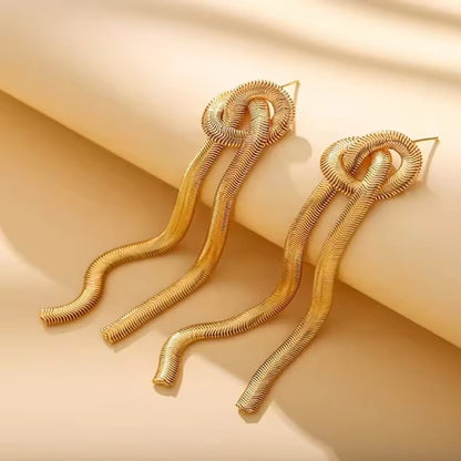 Snake Chain Long Earring