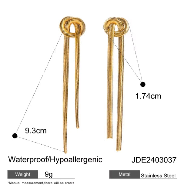 Snake Chain Long Earring