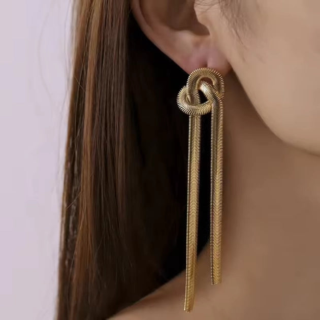 Snake Chain Long Earring
