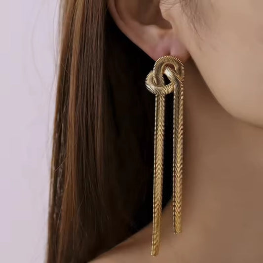 Snake Chain Long Earring