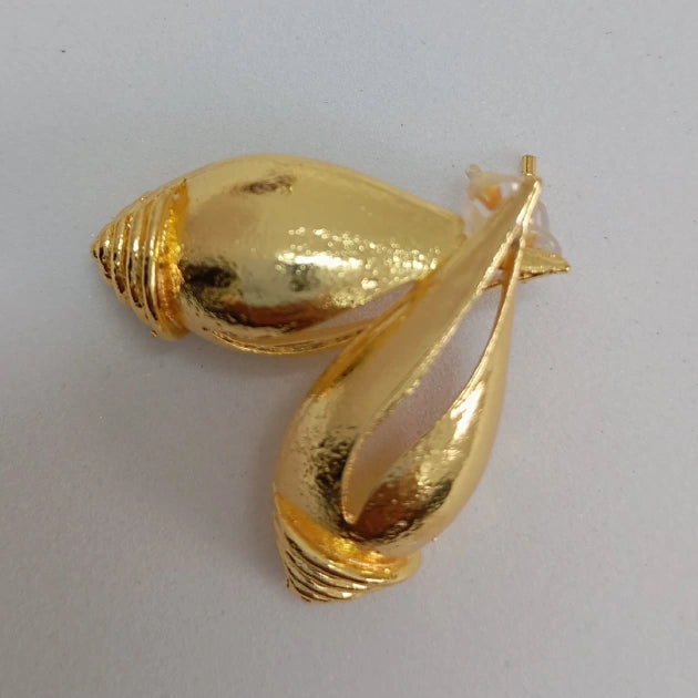 Sacred Shankh Studs - The Echo of Strength