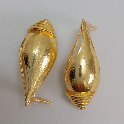 Sacred Shankh Studs - The Echo of Strength