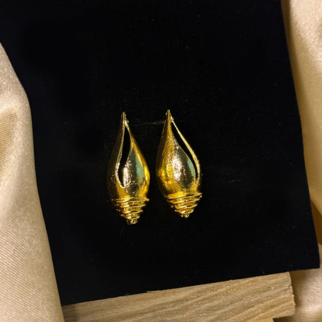 Sacred Shankh Studs - The Echo of Strength