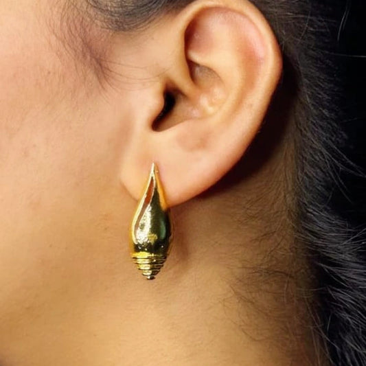 Sacred Shankh Studs - The Echo of Strength