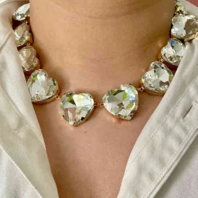 Statement Crystal Love Necklace