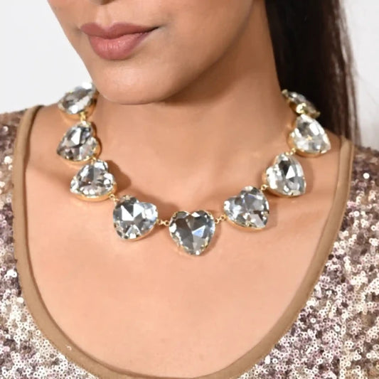 Statement Crystal Love Necklace