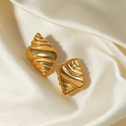 Golden Croissant Studs