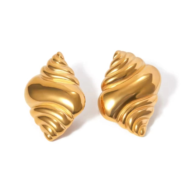 Golden Croissant Studs
