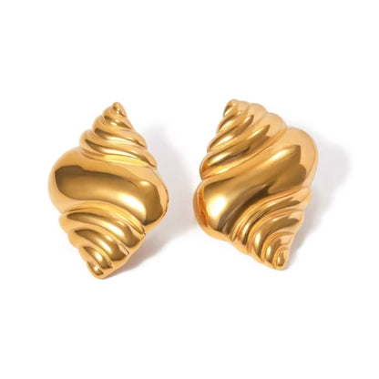 Golden Croissant Studs