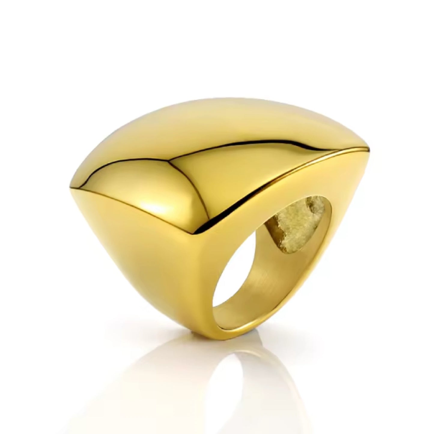 Lustra Luxe Square Ring - 18k Gold Plated