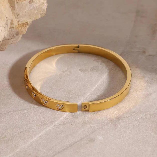Love  Bangle Bracelet - 18k Gold Plated